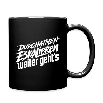 Nerven Behalten - Tasse einfarbig - Schwarz - Rechts