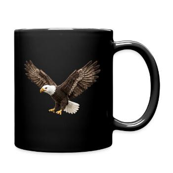 Powerful eagle in flight bird - Full Colour Mug - black - Right