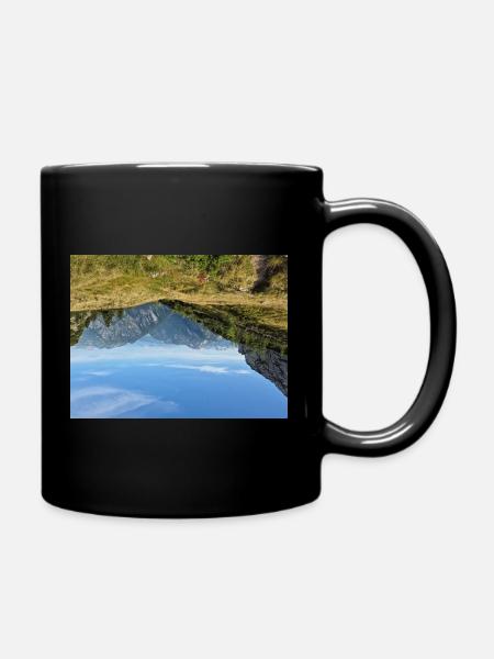 Alpine Panorama - Tasse einfarbig - Schwarz