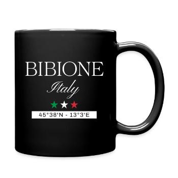 Bibione Italien Souvenir – Reise minimalistisch - Tasse einfarbig - Schwarz - Rechts