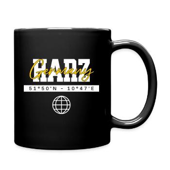 Harz Deutschland Koordinaten Reise Souvenir - Tasse einfarbig - Schwarz - Rechts