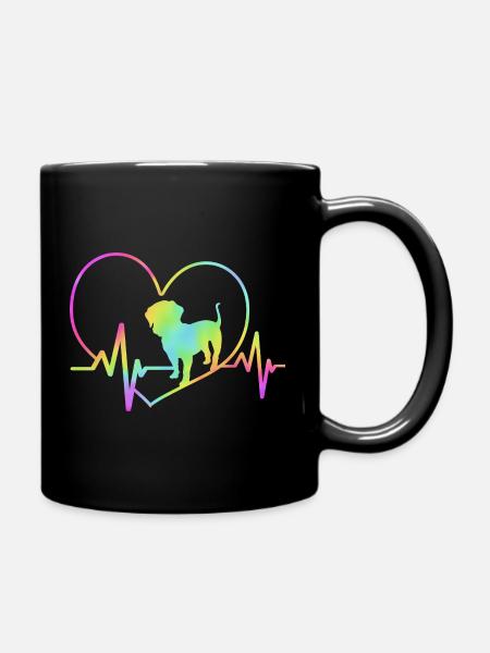 Dachshund Rauhaardackel - Tasse einfarbig - Schwarz