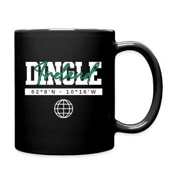 Dingle Irland Koordinaten Reise Souvenir - Tasse einfarbig - Schwarz - Rechts