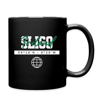 Sligo Irland Koordinaten Reise Souvenir - Tasse einfarbig - Schwarz - Rechts