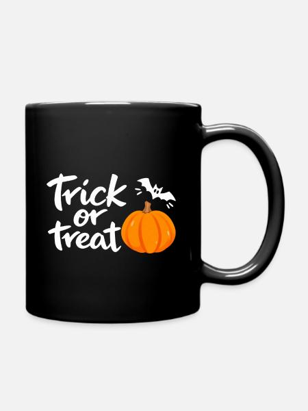 Trick or treat , Süßes oder Saures - Tasse einfarbig - Schwarz
