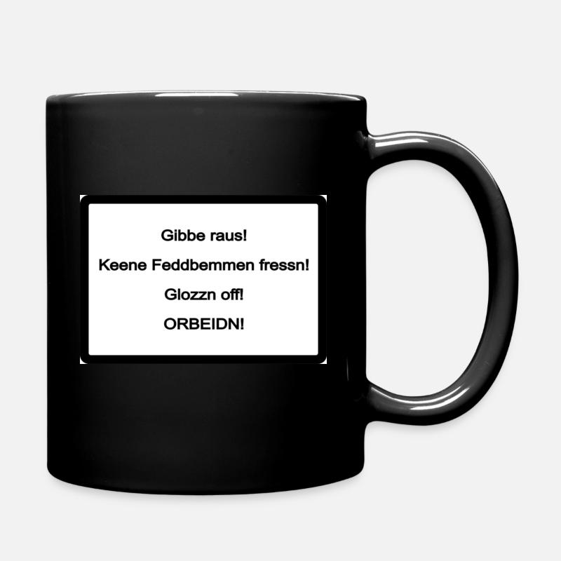 Sachsen Schild - Tasse einfarbig - Schwarz