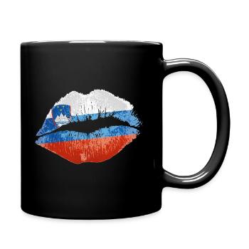 Kuss (Slowenien / Slovenia) - Tasse einfarbig - Schwarz - Rechts