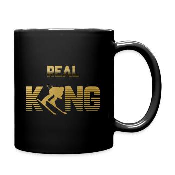 Real King - Skiing Skiing Skiing Skiing - Full Colour Mug - black - Right