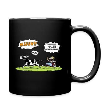 Zenzi from the alpine pasture with cow - Full Colour Mug - black - Right