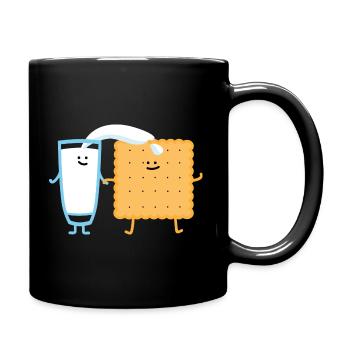 Milk and biscuit - Full Colour Mug - black - Right
