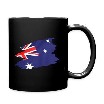 Australie drapeau de voyage fan - Mug uni - noir - Droite