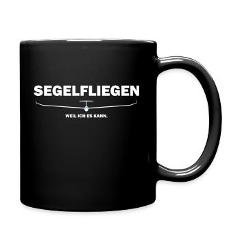Gliding because I can. Glider tshirt - Full Colour Mug - black - Right