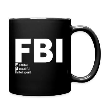 FBI Funny Phrase - Full Colour Mug - black - Right