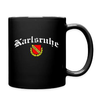 Karlsruhe Motiv klassisch - Tasse einfarbig - Schwarz - Rechts
