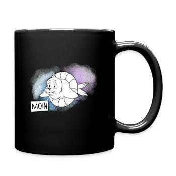 Moin Robbe - Tasse einfarbig - Schwarz - Rechts