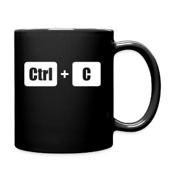 Ctrl C Ctrl V père fils parents enfants look partenaire - Mug uni - noir - Droite