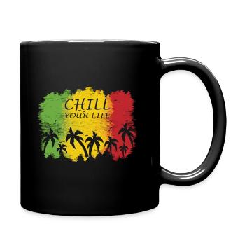 Jamaika Chill your life Design - Tasse einfarbig - Schwarz - Rechts