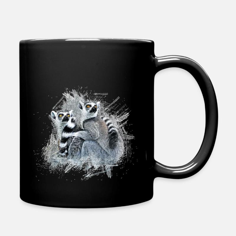 lemur - Full Colour Mug - black