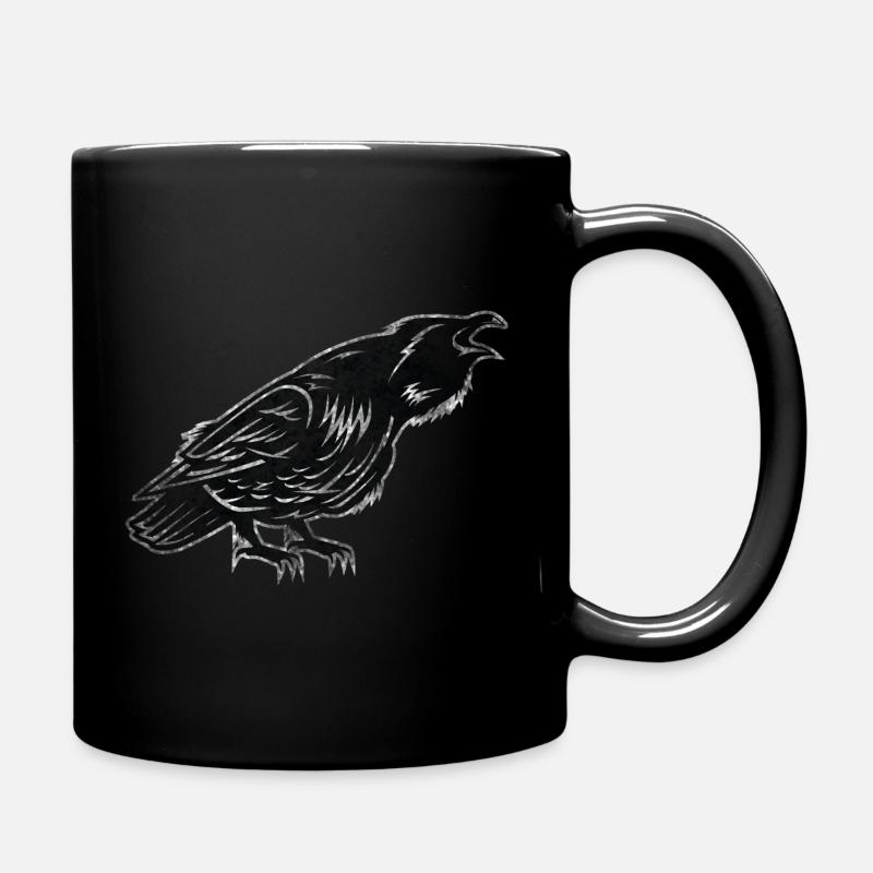 Rabe - Tasse einfarbig - Schwarz