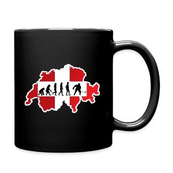 Eishockey Evolution Schweiz - Tasse einfarbig - Schwarz - Rechts