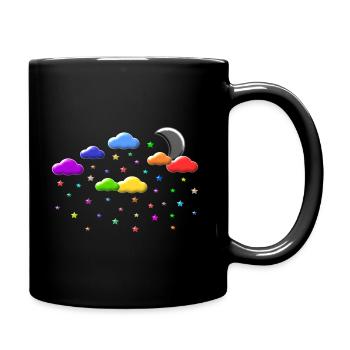 Nuits arc-en-ciel; Nuits arc-en-ciel; Étoiles; étoiles - Mug uni - noir - Droite