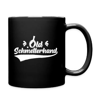 Tischtennisschläger Tischtennis lustiger Spruch - Tasse einfarbig - Schwarz - Rechts