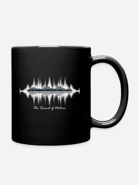 Le son de la nature - Battement de cœur de la nature en plein air - Mug uni - noir