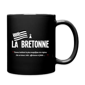 La bretonne de la Bretagne - Mug uni - noir - Droite