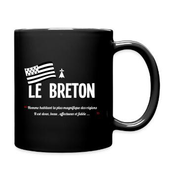 Le breton - Mug uni - noir - Droite