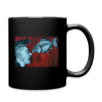Poisson vs punk - Mug uni - noir - Droite