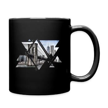 Brooklyn Bridge New York City Amerika USA - Tasse einfarbig - Schwarz - Rechts