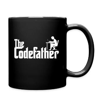 Informatiker the Codefather Programmierer Geschenk - Tasse einfarbig - Schwarz - Rechts