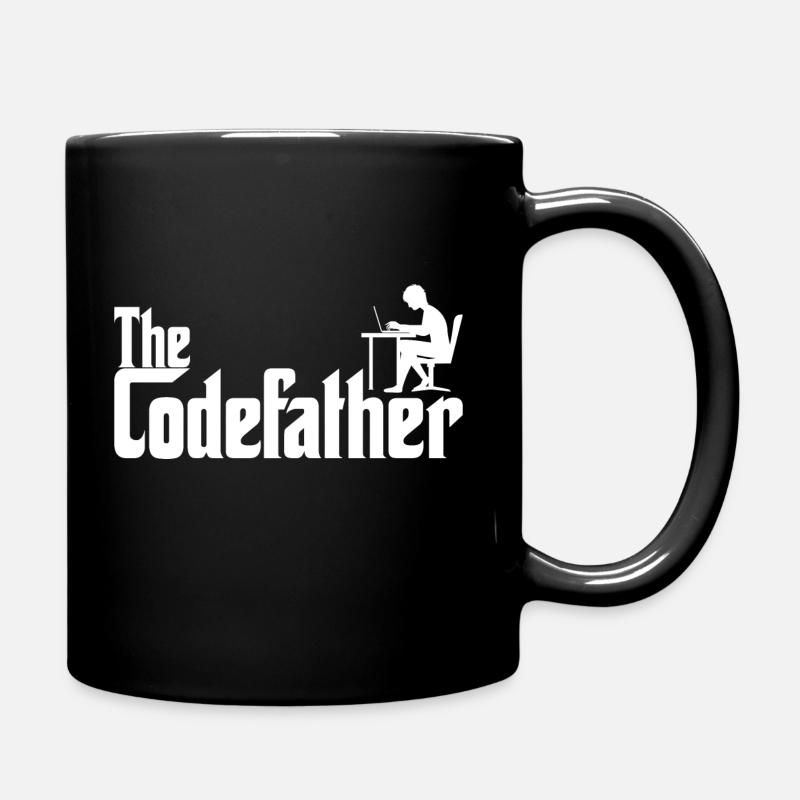 Informatiker the Codefather Programmierer Geschenk - Tasse einfarbig - Schwarz