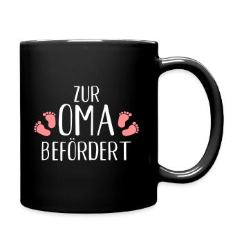 Oma - Tasse einfarbig - Schwarz - Rechts