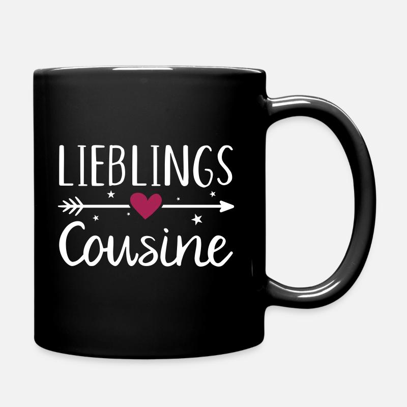 Cousine - Tasse einfarbig - Schwarz