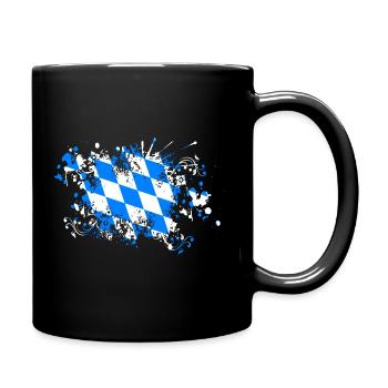 Bavière drapeau splash de peinture bavaroise bavaroise - Mug uni - noir - Droite