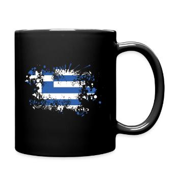 Grèce Drapeau Des taches Athènes Crète Kos Hellas - Mug uni - noir - Droite