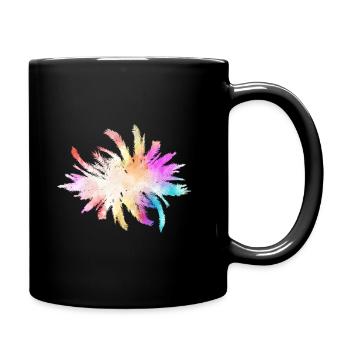 Palm Leaves Minimal Art - Full Colour Mug - black - Right
