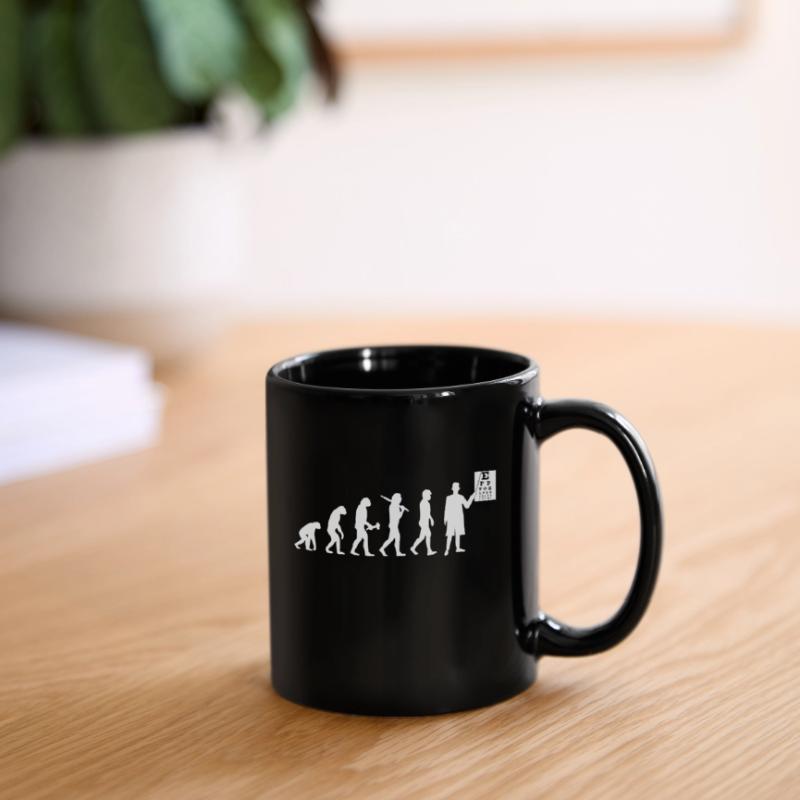 Augenoptiker Optiker Optometrie Evolution Geschenk Tasse einfarbig