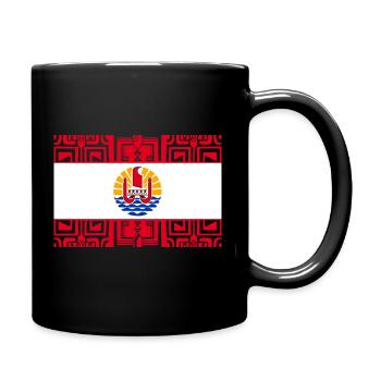 Drapeau Tahiti - Mug uni - noir - Droite