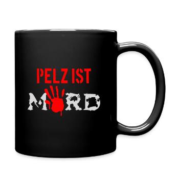 Fur is murder - Full Colour Mug - black - Right