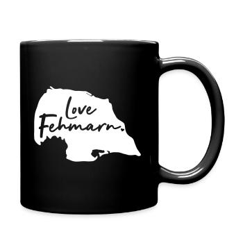 Love Fehmarn - Mer Baltique Allemagne île de Silhouette - Mug uni - noir - Droite