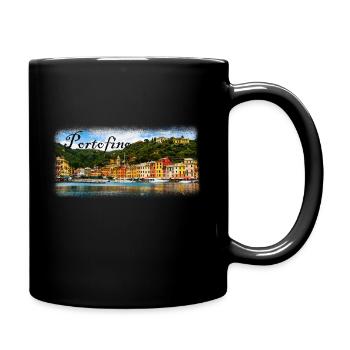 Portofino, Italy Holidays, Cinque Terre, Genoa - Full Colour Mug - black - Right