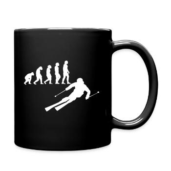 Skiers skiing - Full Colour Mug - black - Right
