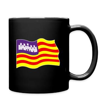 Balearen-Fahne - Bandera Islas Baleares - Tasse einfarbig - Schwarz - Rechts