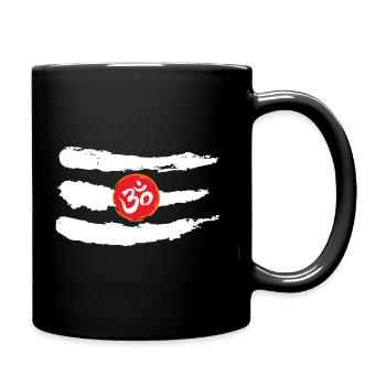 Drittes Auge Shiva OM weißes Thema - Tasse einfarbig - Schwarz - Rechts