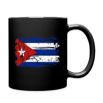 Cuba Drapeau émigrant Cubafan fan de cigares Fumeurs - Mug uni - noir - Droite