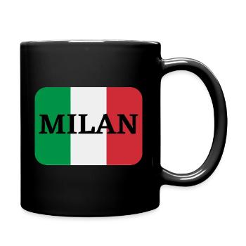 Mailand - Italien - Tasse einfarbig - Schwarz - Rechts
