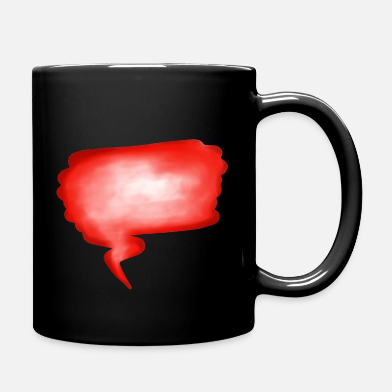 Red Word Bubble - Full Colour Mug - black