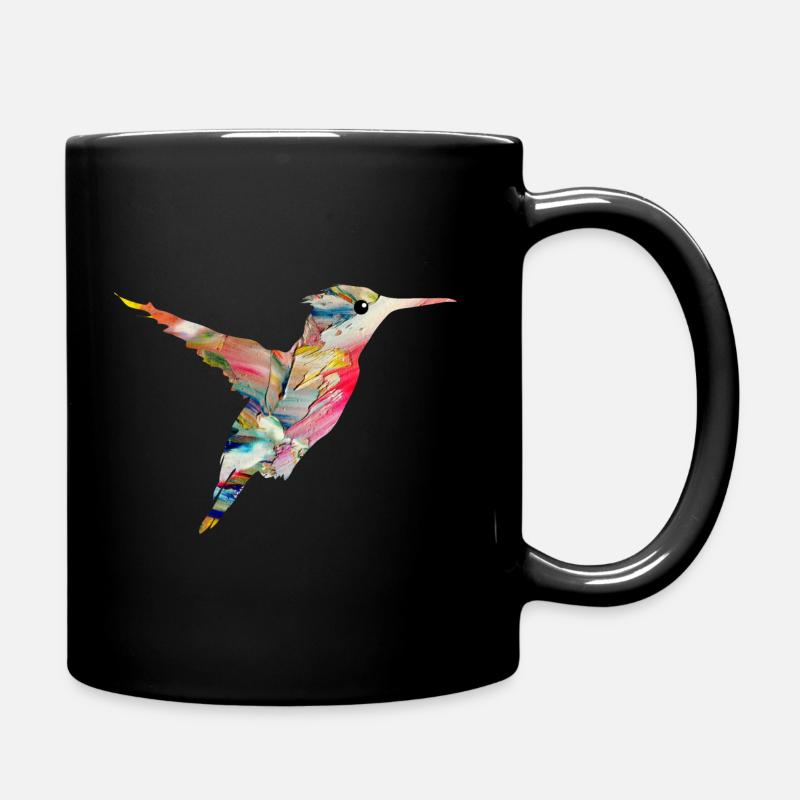 Colibri oiseau voler animal nature oiseaux coloré nectar - Mug uni - noir